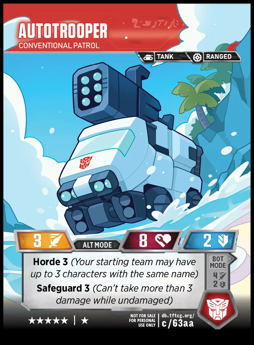 Autotrooper // Conventional Patrol alt mode