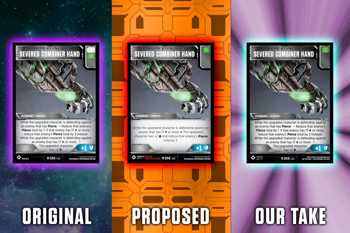 We have our own take of Severed Combiner Hand.
