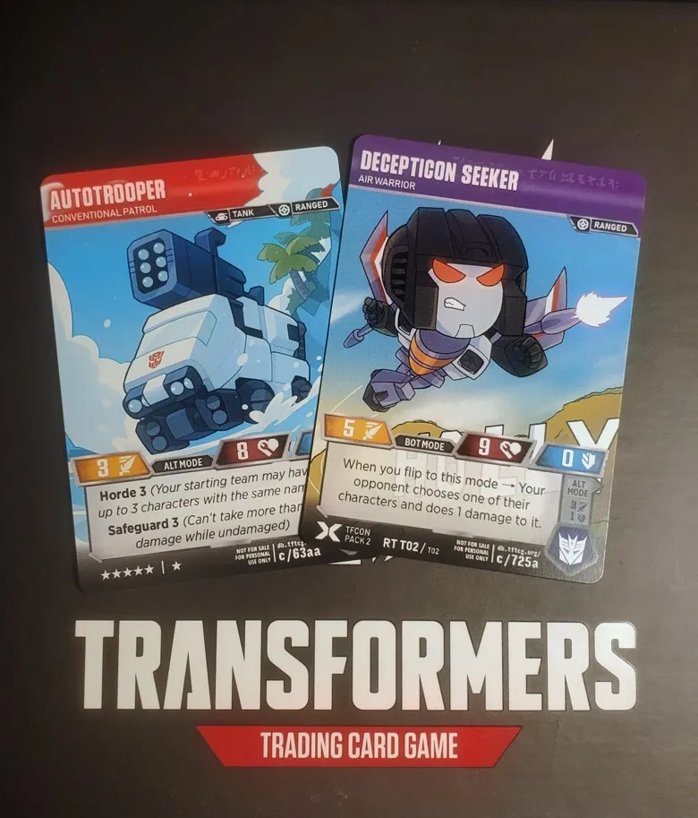 Autotrooper // Conventional Patrol and Decepticon Seeker // Air Warrior