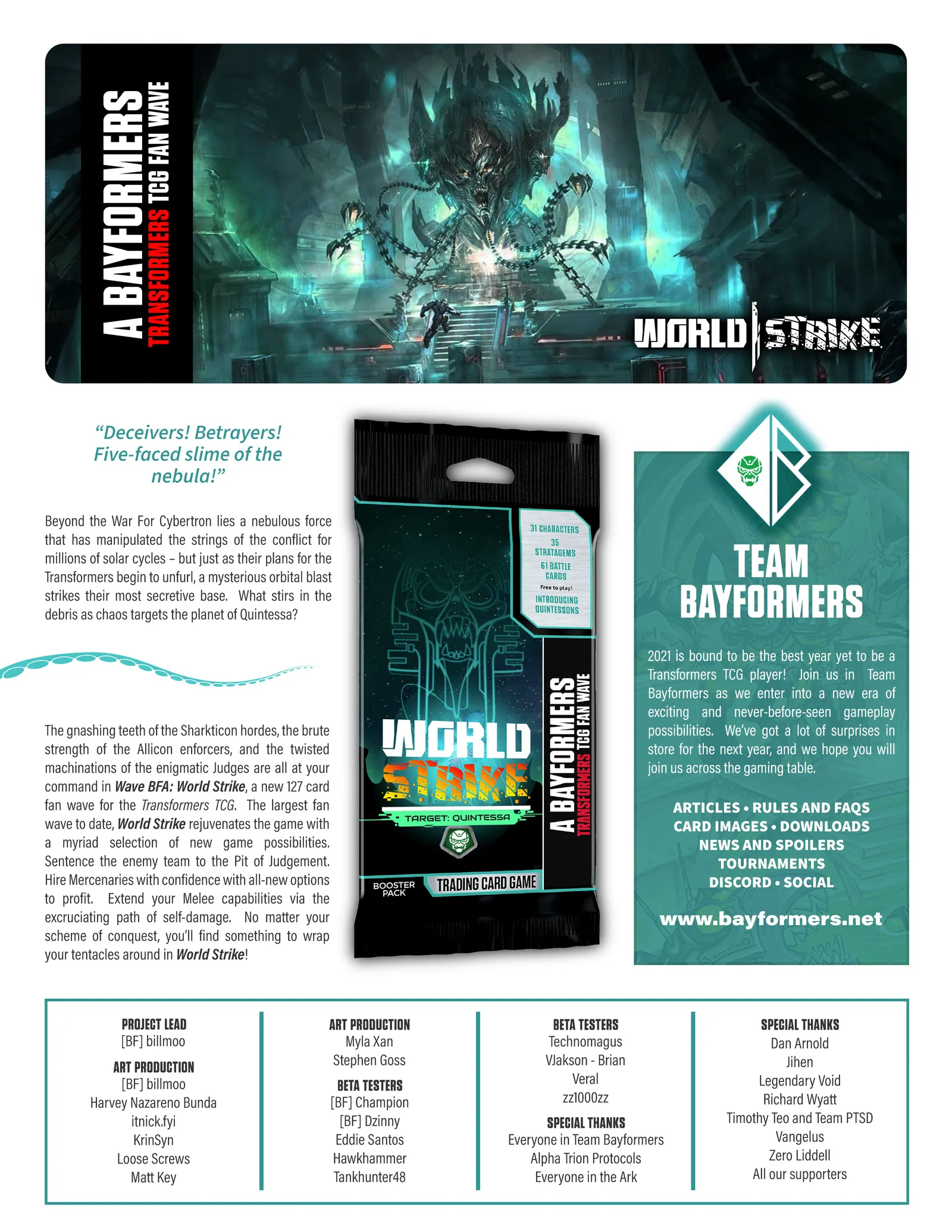Wave BFA World|Strike One Sheet