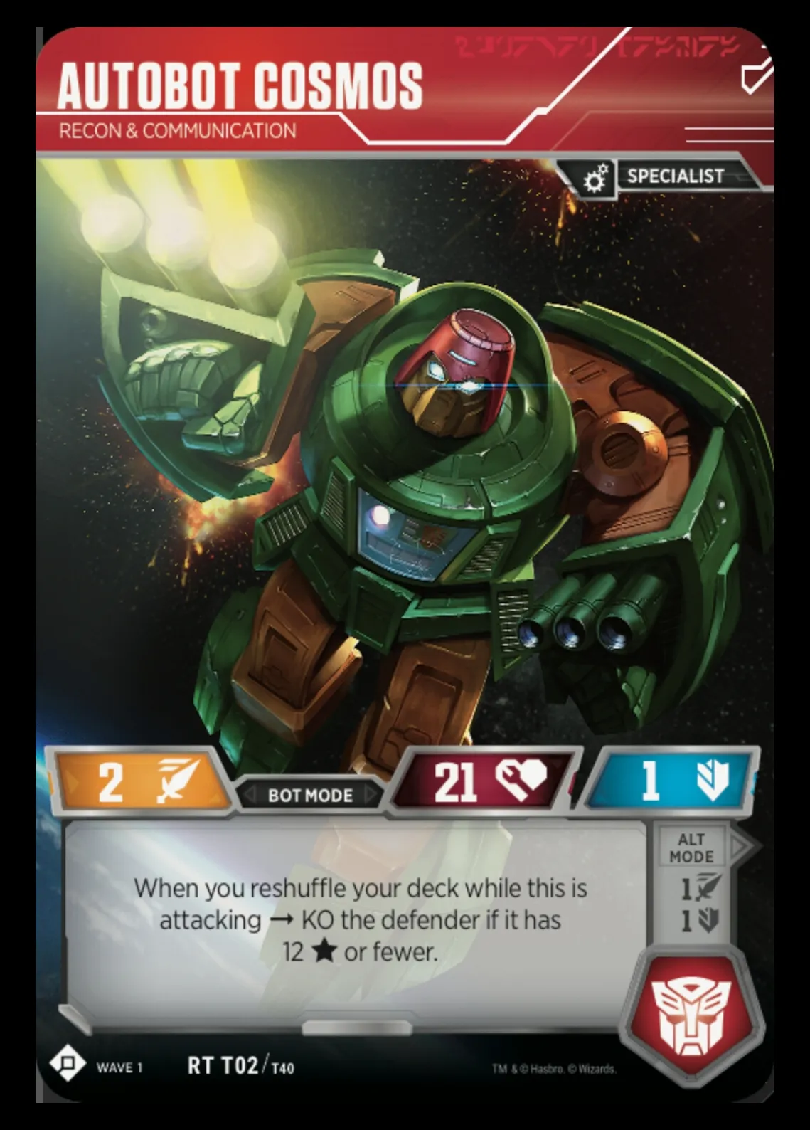 Autobot Cosmos // Recon & Communication bot mode