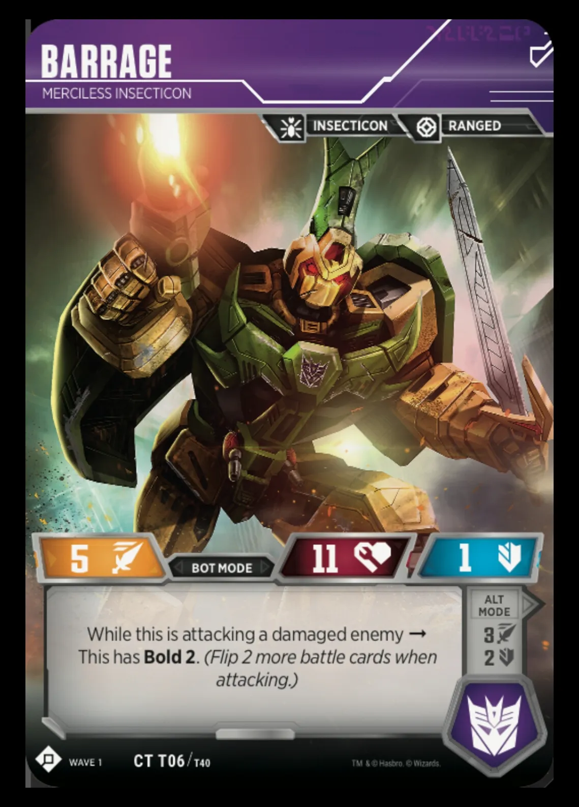 Barrage // Merciless Insecticon bot mode