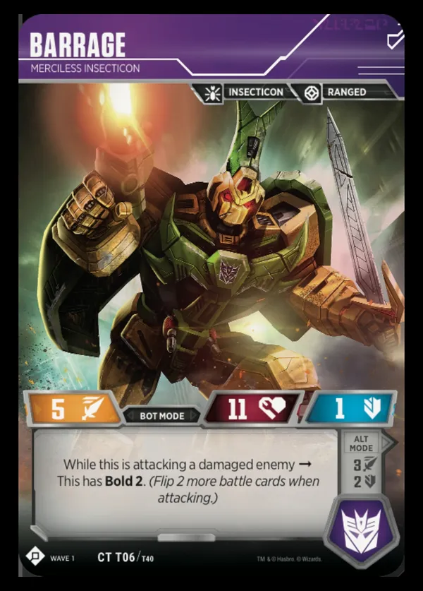 Barrage // Merciless Insecticon bot mode