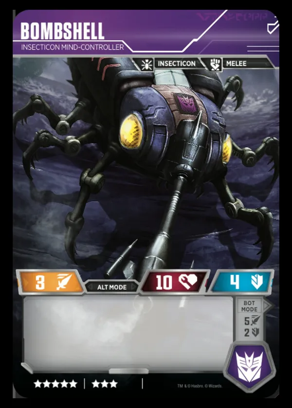 Bombshell // Insecticon Mind-Controller alt mode 