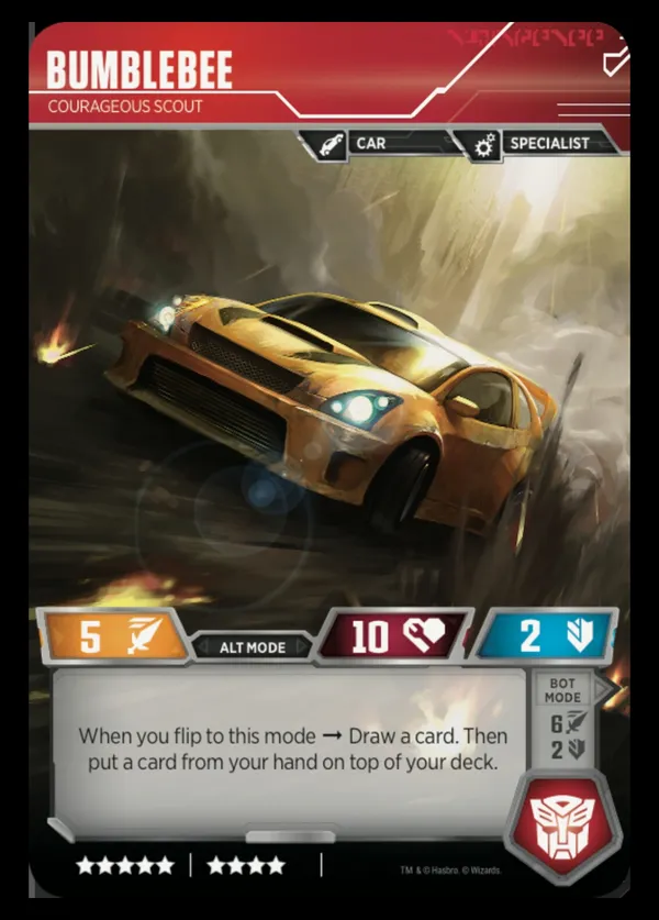 Bumblebee // Courageous Scout alt mode