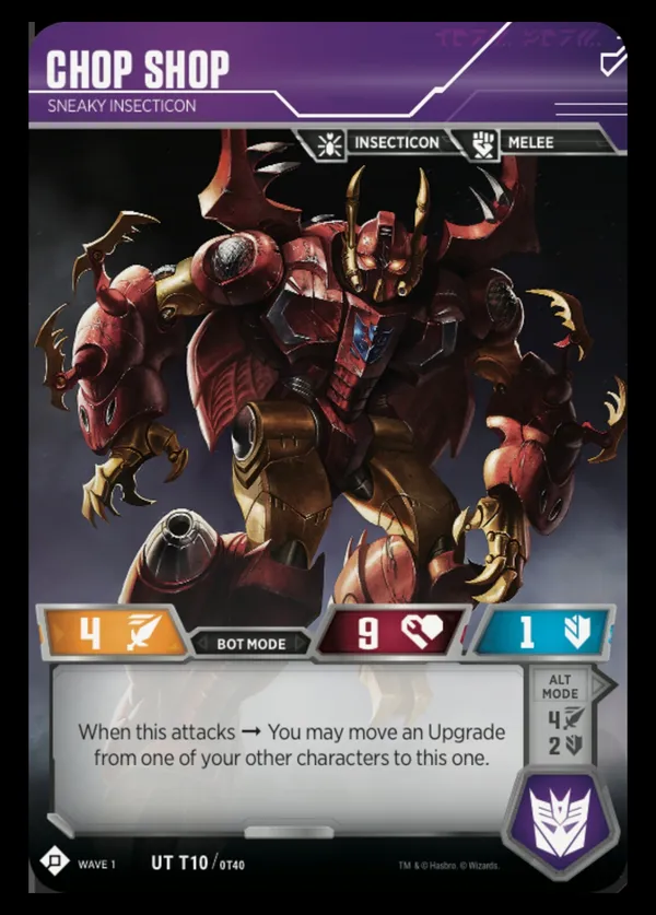 Chop Shop // Sneaky Insecticon bot mode