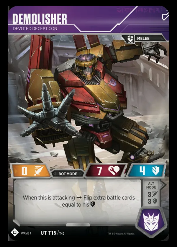 Demolisher // Devoted Decepticon bot mode