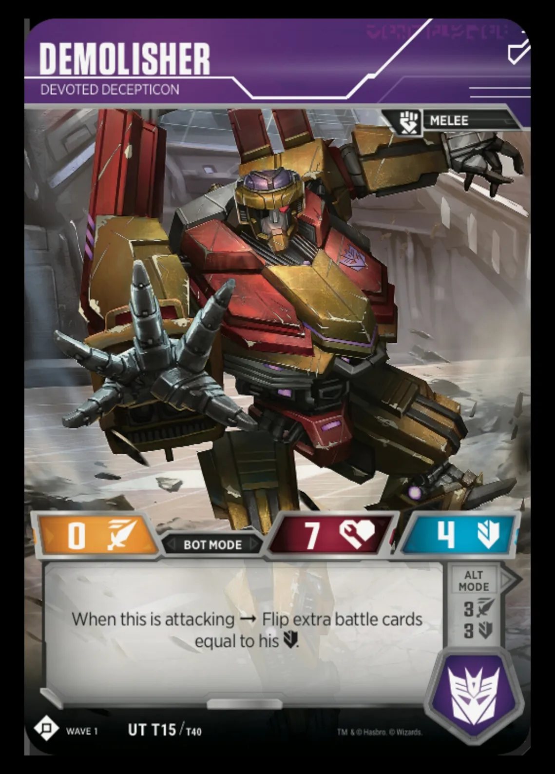 Demolisher // Devoted Decepticon bot mode