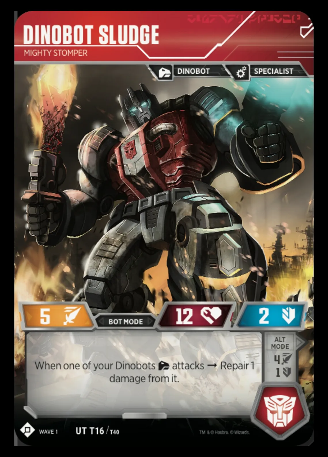 Dinobot Sludge // Mighty Stomper bot mode