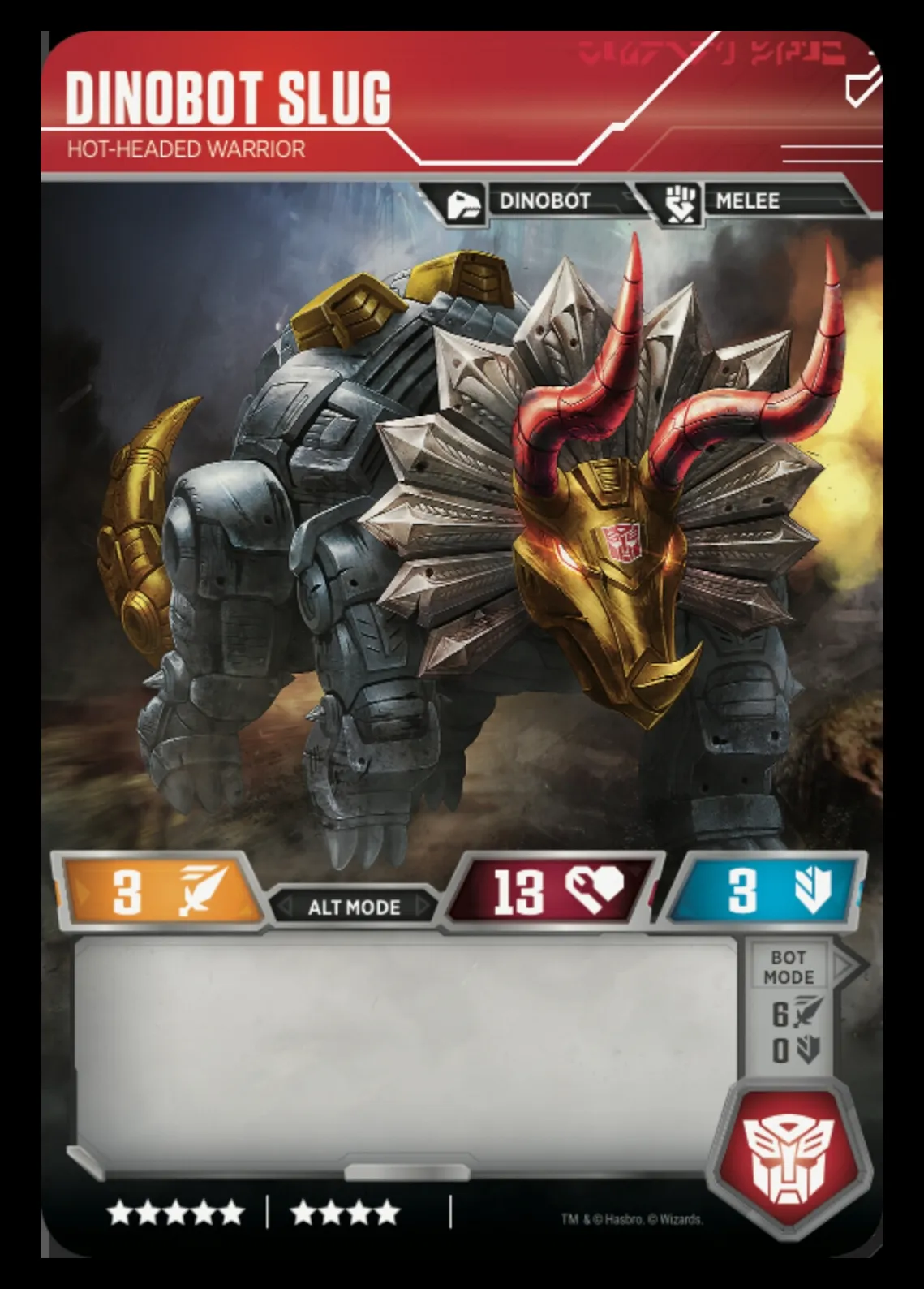 Dinobot Slug // Hot-Headed Warrior alt mode