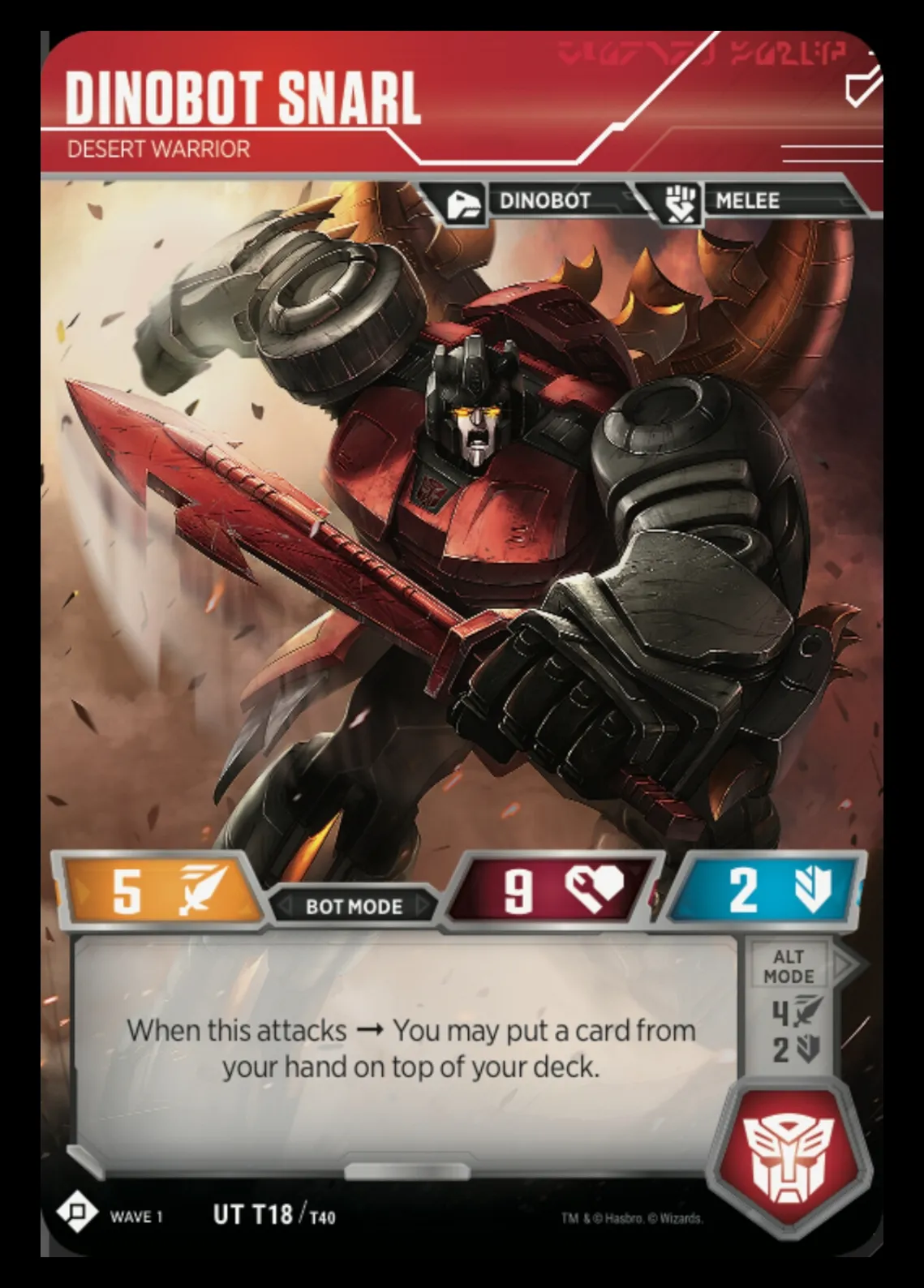 Dinobot Snarl // Desert Warrior bot mode