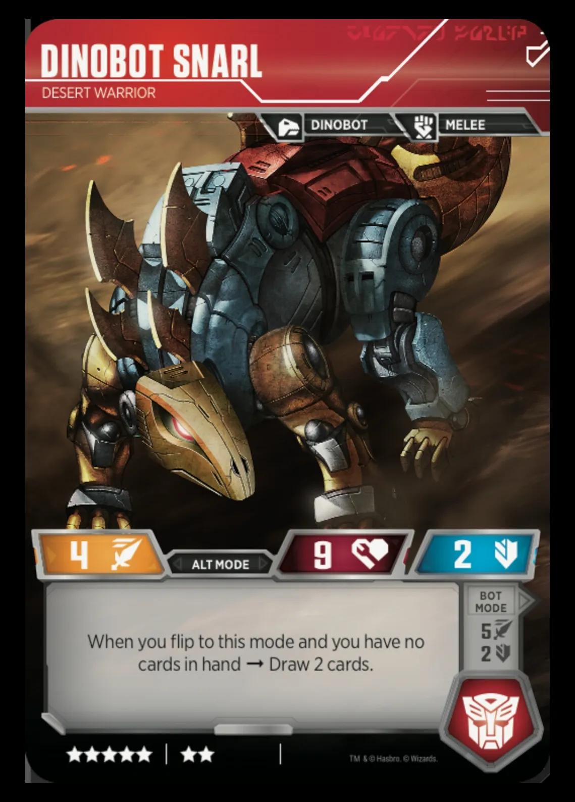 Dinobot Snarl // Desert Warrior alt mode