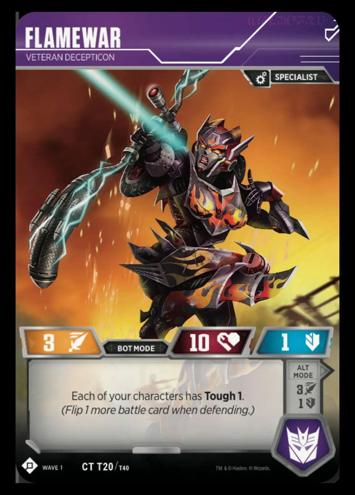 Flamewar // Veteran Decepticon bot mode
