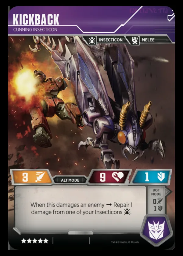 Kickback // Cunning Insecticon alt mode