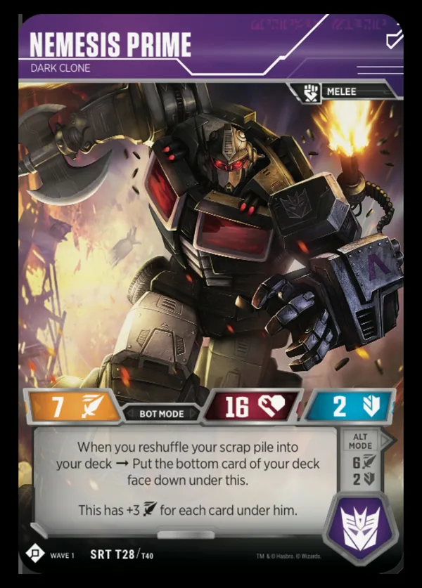 Nemesis Prime // Dark Clone bot mode