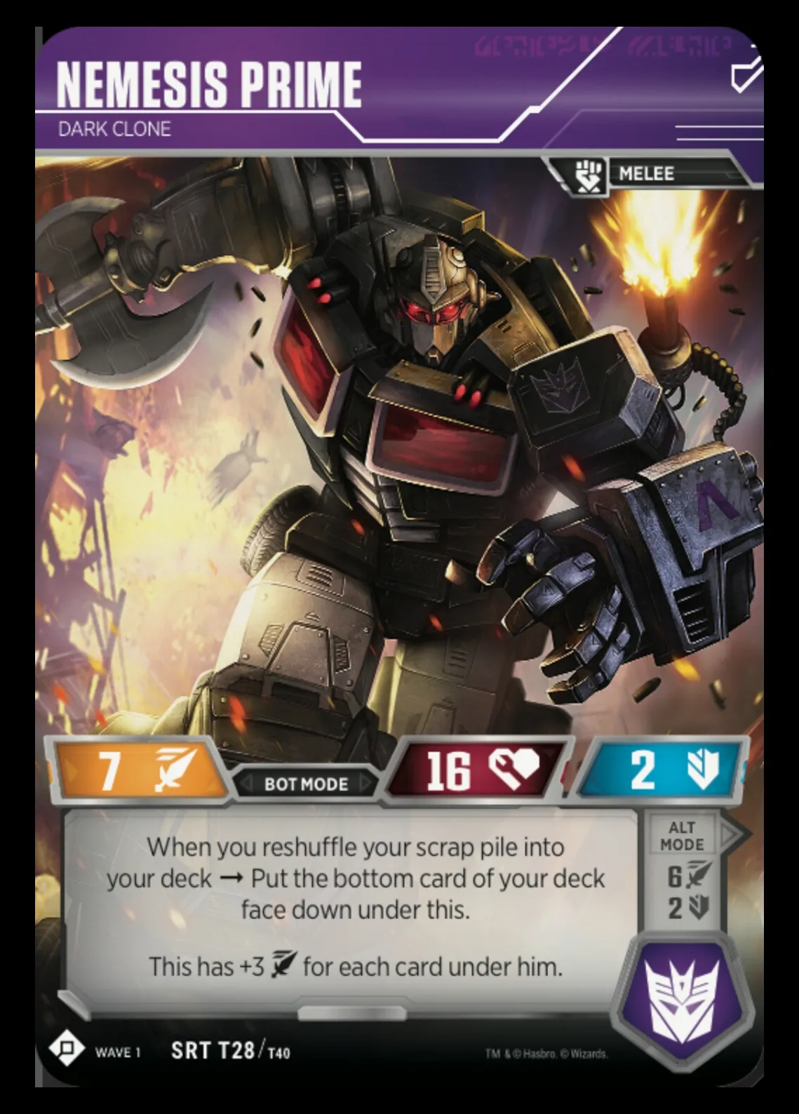 Nemesis Prime // Dark Clone bot mode
