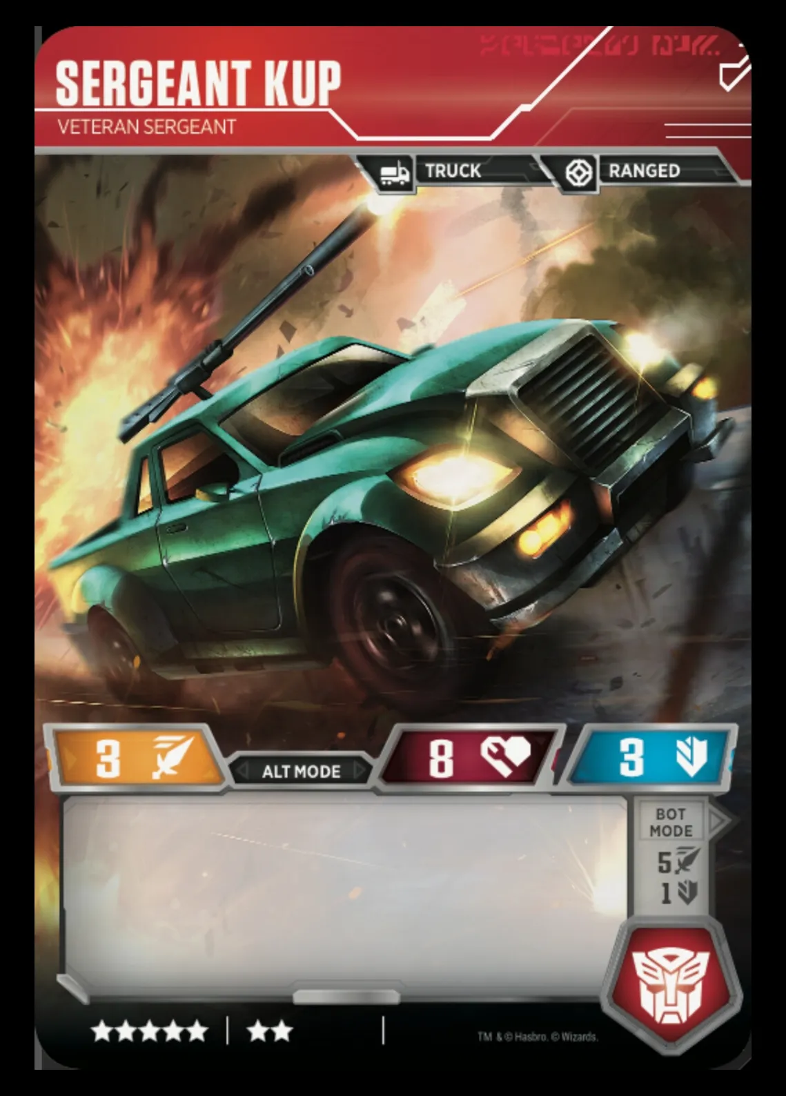 Sergeant Kup // Veteran Sergeant alt mode