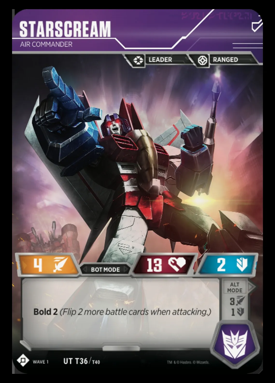 Starscream // Air Commander bot mode