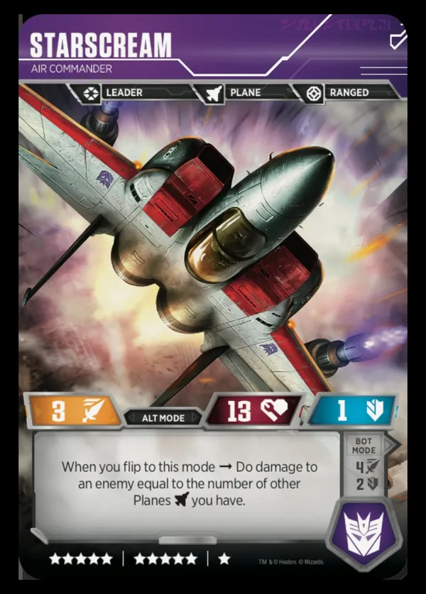 Starscream // Air Commander alt mode