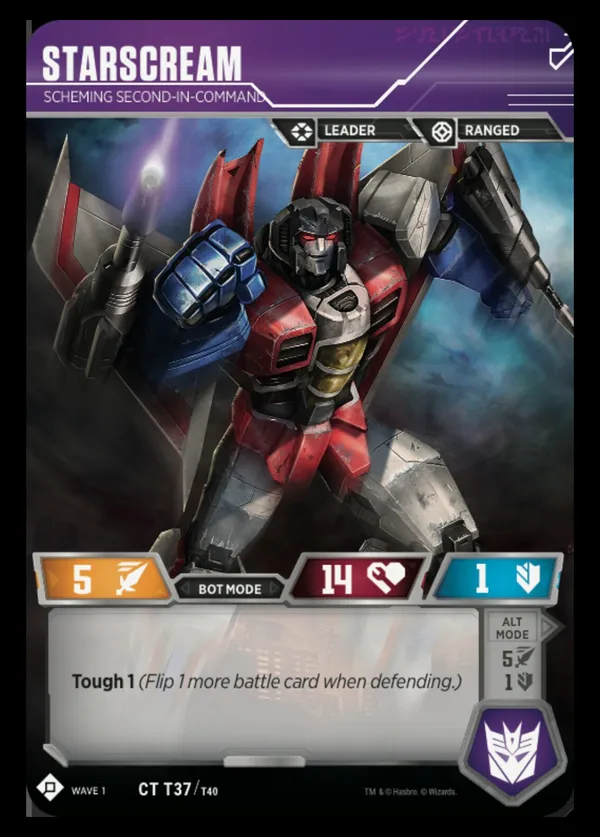 Starscream // Scheming Second-in-Command bot mode