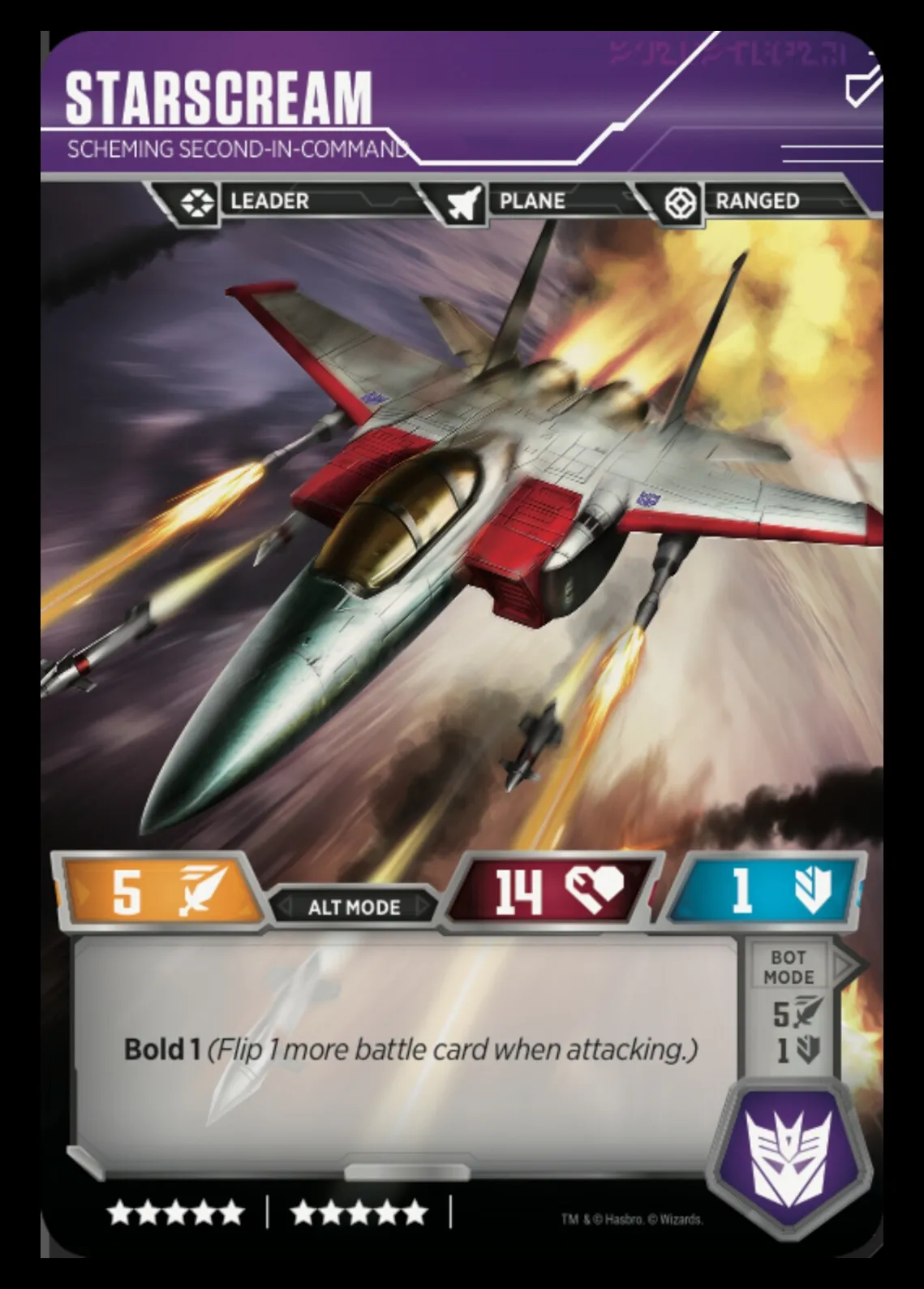 Starscream // Scheming Second-in-Command alt mode