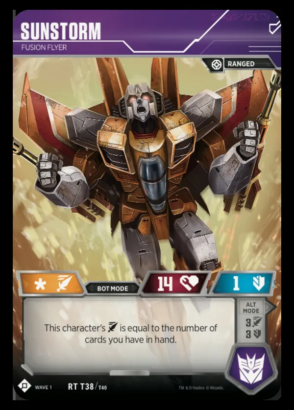 Sunstorm // Fusion Flyer bot mode