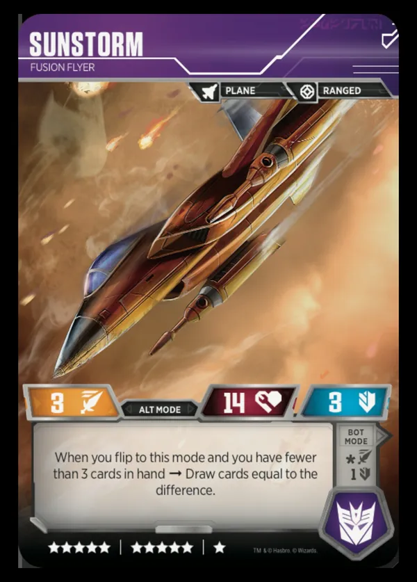 Sunstorm // Fusion Flyer alt mode