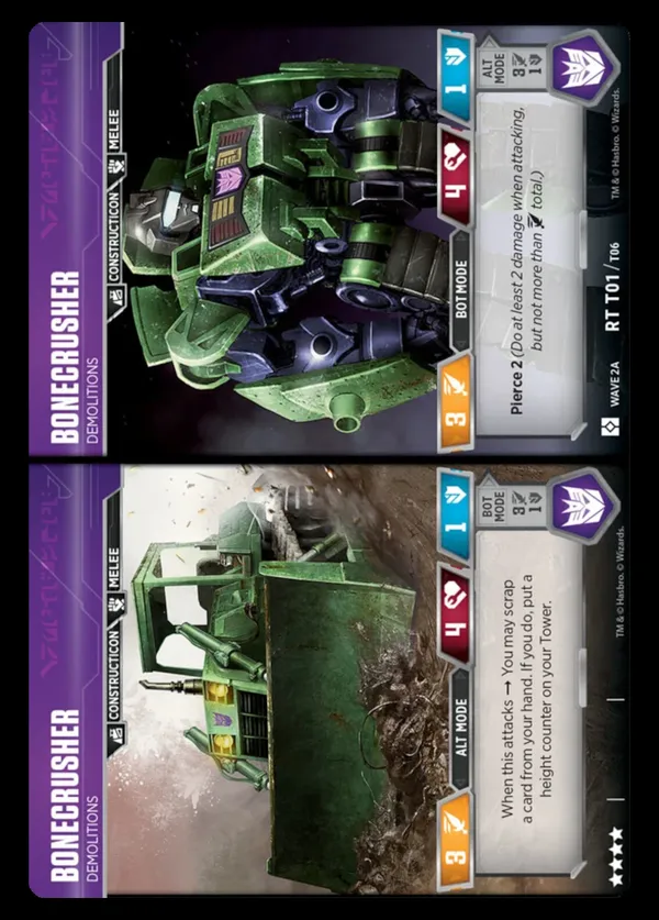 Bonecrusher // Demolitions alt/bot modes