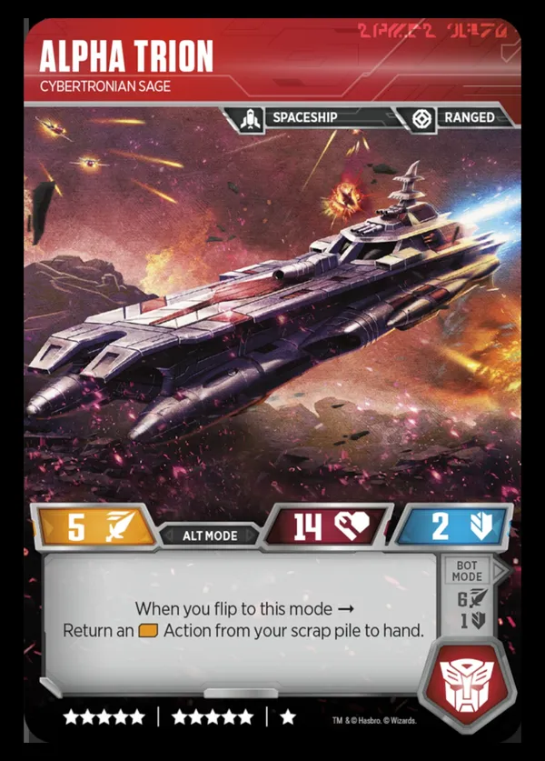 Alpha Trion // Cybertronian Sage alt mode