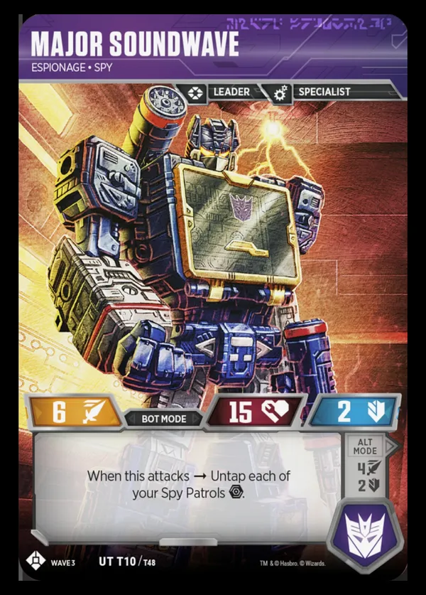 Major Soundwave // Espionage • Spy bot mode