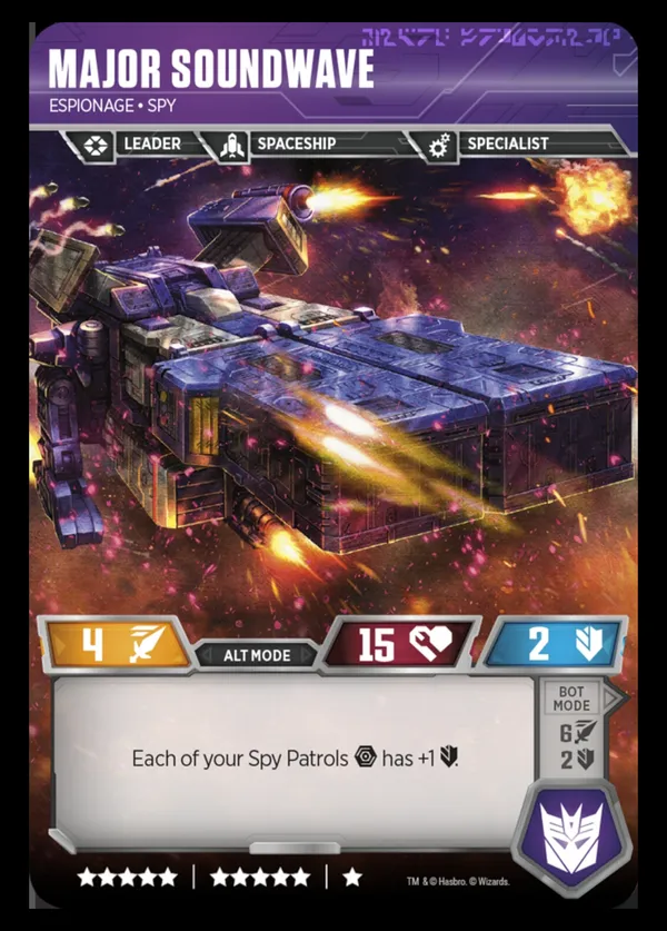 Major Soundwave // Espionage • Spy alt mode