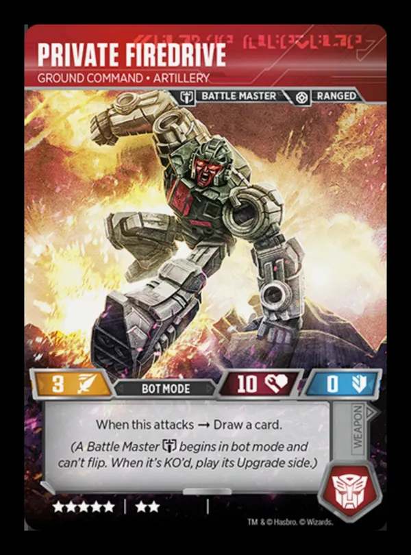 Private Firedrive // Ground Command • Artillery bot mode