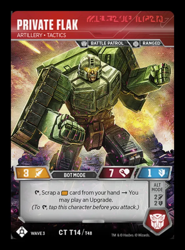 Private Flak // Artillery • Tactics bot mode