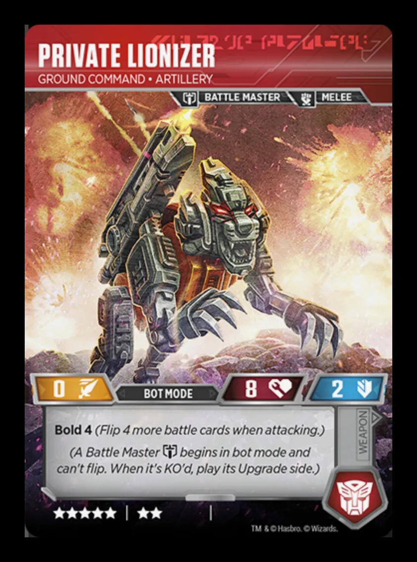 Private Lionizer // Ground Command • Artillery bot mode