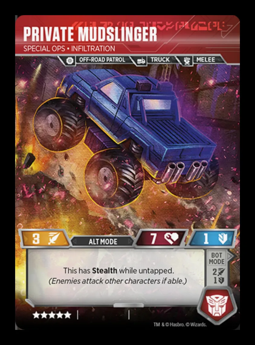 Private Mudslinger // Special Ops • Infiltration alt mode