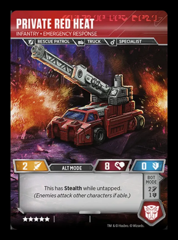 Private Red Heat // Infantry • Emergency Response alt mode