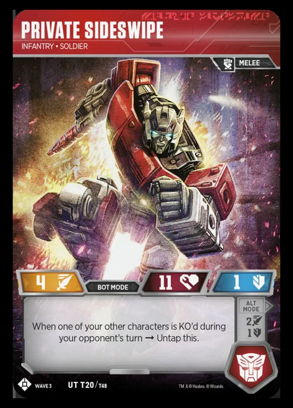 Private Sideswipe // Infantry • Soldier bot mode