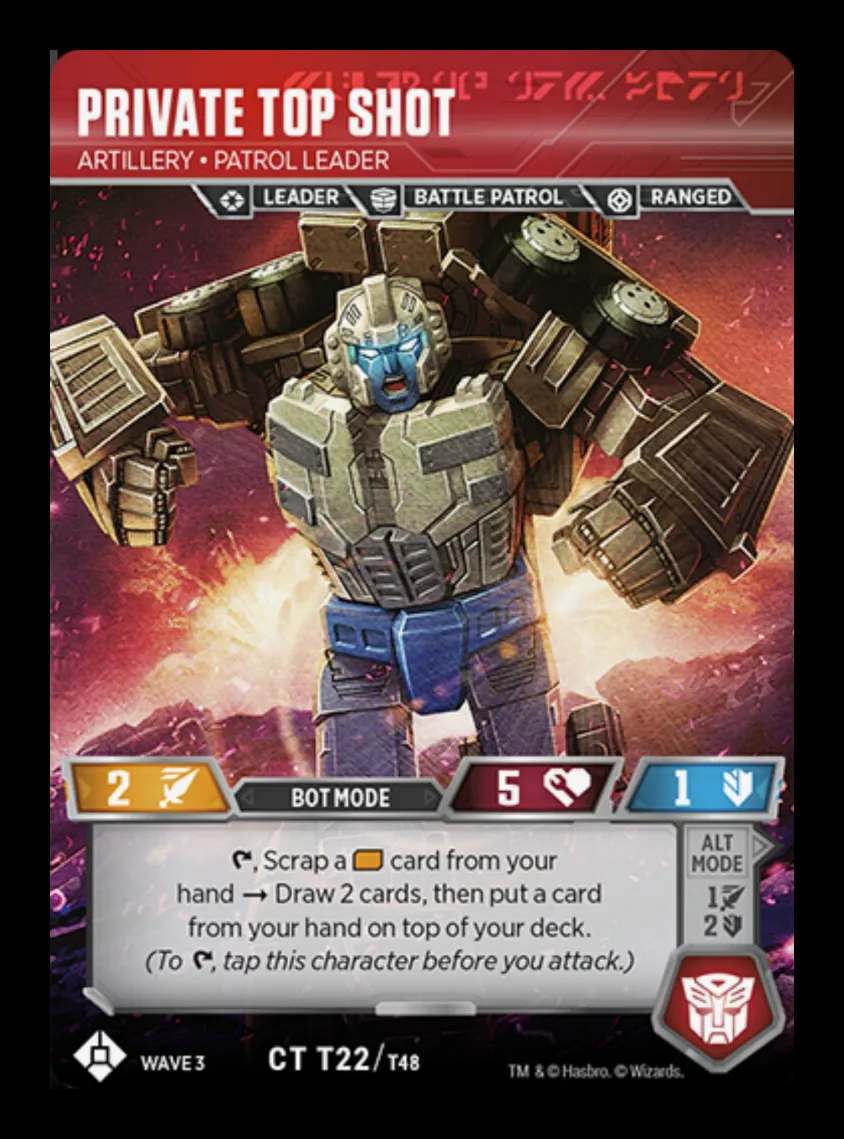 Private Top Shot // Artillery • Patrol Leader bot mode