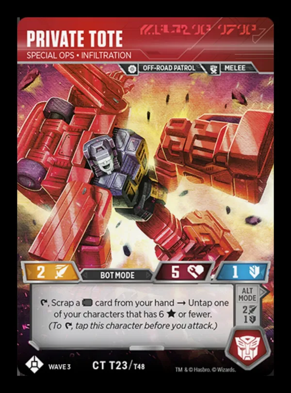 Private Tote // Special Ops • Infiltration bot mode