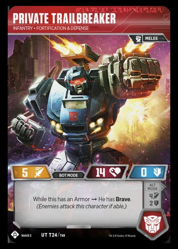 Private Trailbreaker // Infantry • Fortification & Defense bot mode