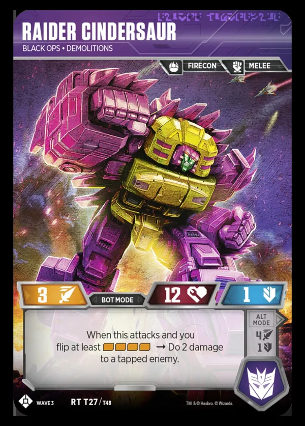 Raider Cindersaur // Black Ops • Demolitions bot mode