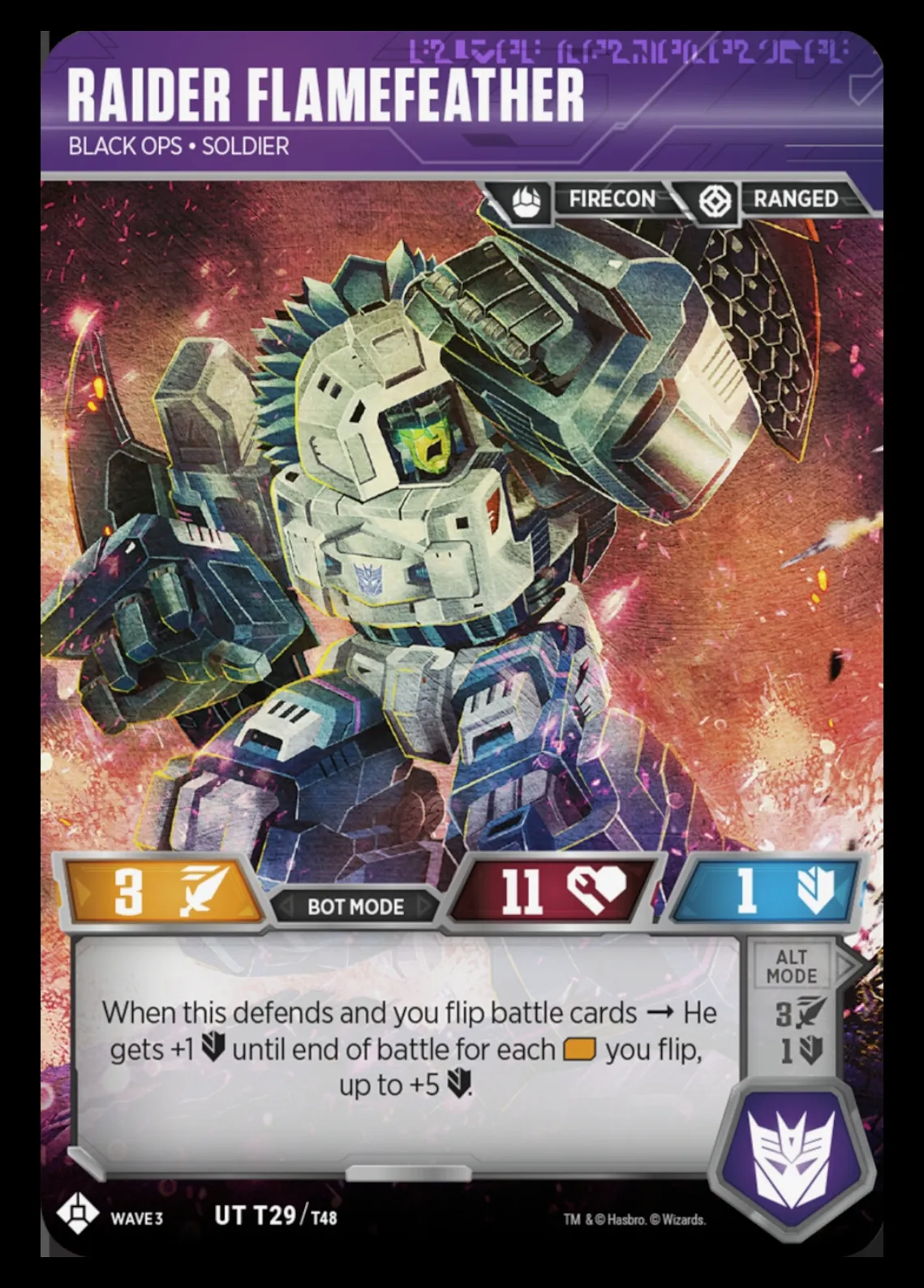 Raider Flamefeather // Black Ops • Soldier bot mode