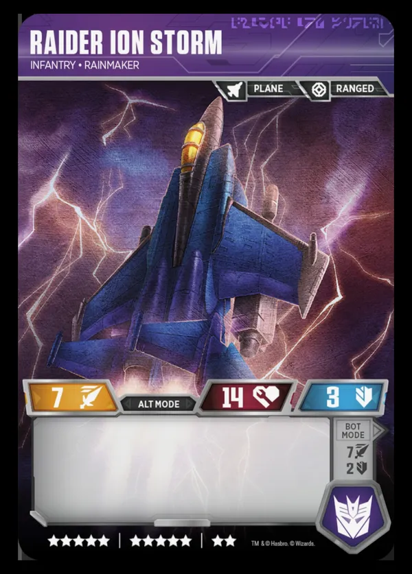 Raider Ion Storm // Infantry • Rainmaker alt mode