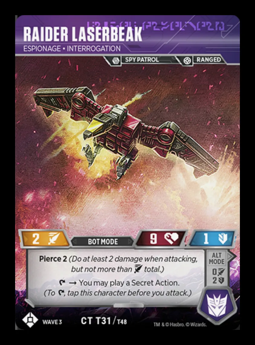 Raider Laserbeak // Espionage • Interrogation bot mode
