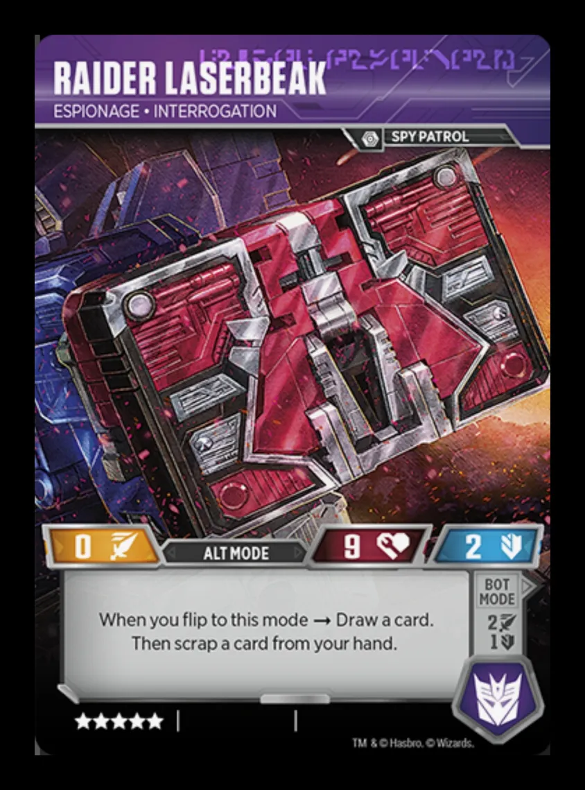 Raider Laserbeak // Espionage • Interrogation alt mode