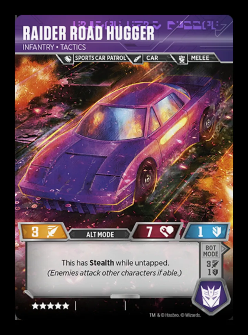 Raider Road Hugger // Infantry • Tactics alt mode