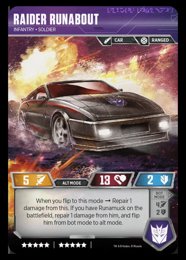 Raider Runabout // Infantry • Soldier alt mode
