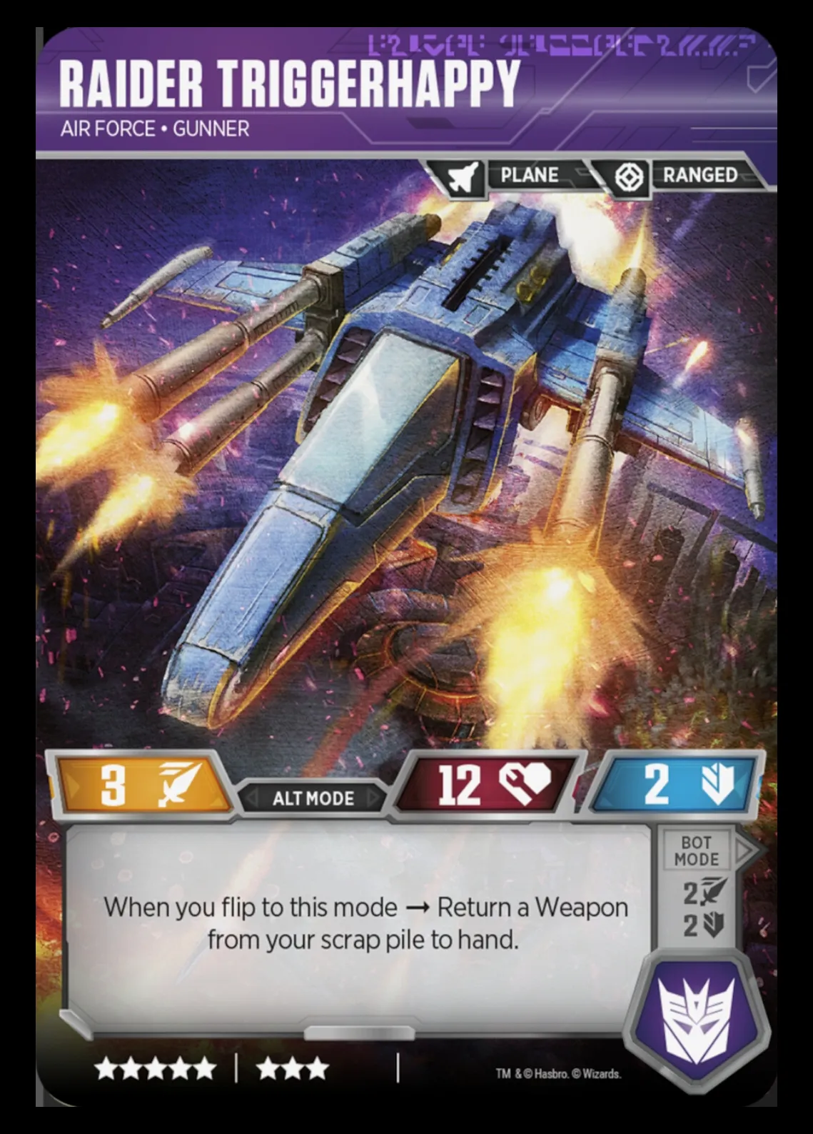 Raider Triggerhappy // Air Force • Gunner alt mode