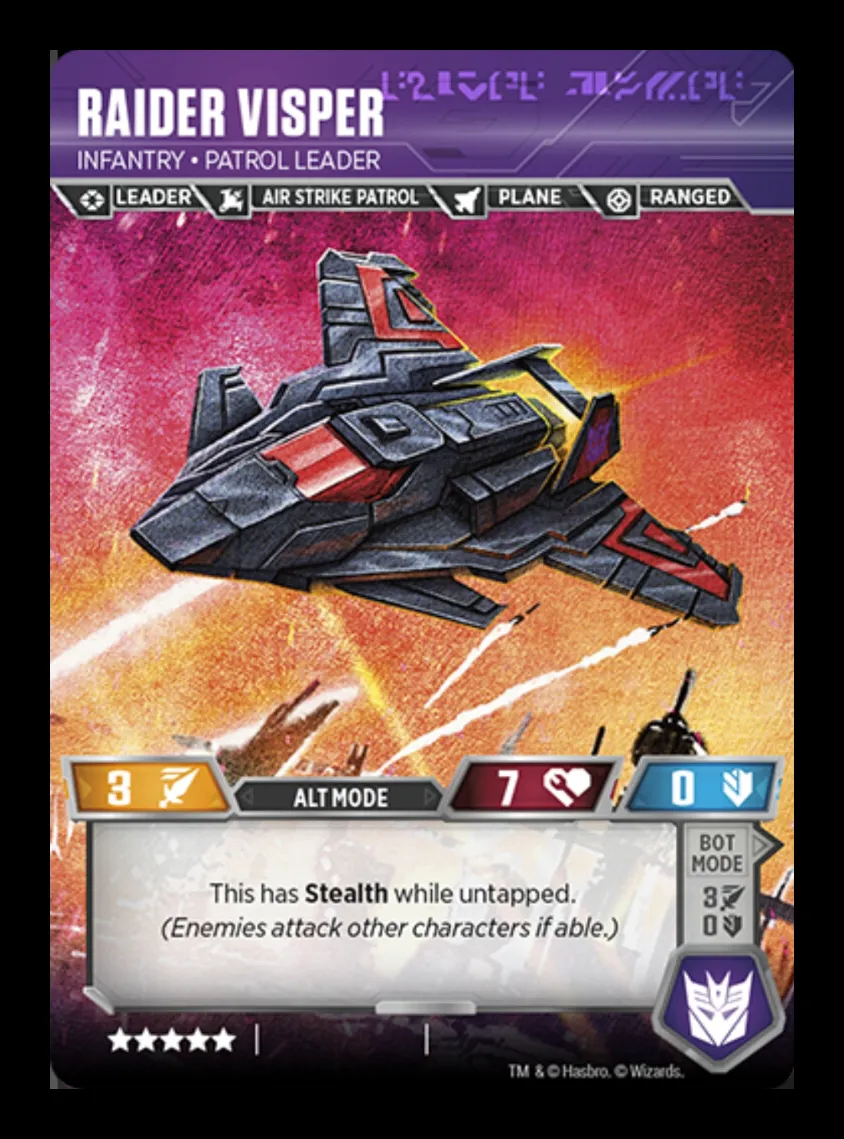 Raider Visper // Infantry • Patrol Leader alt mode