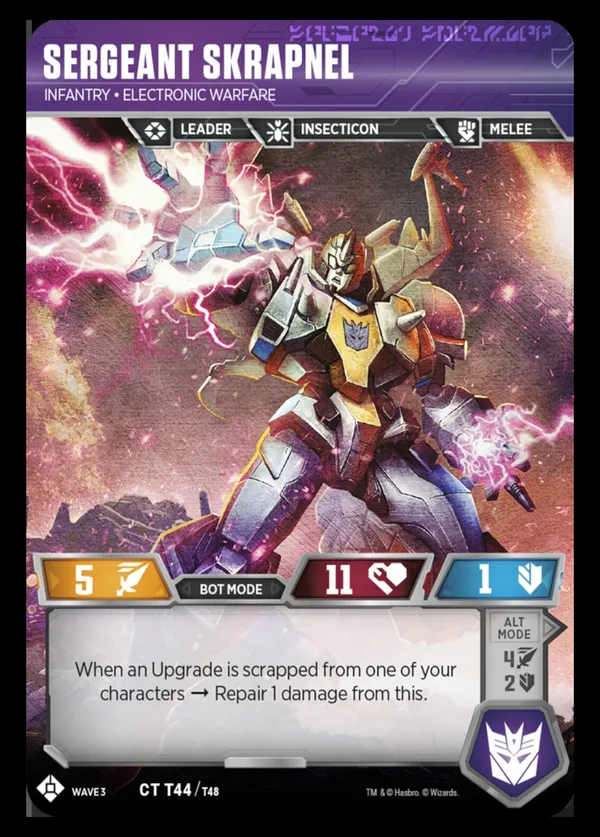 Sergeant Skrapnel // Infantry • Electronic Warfare bot mode